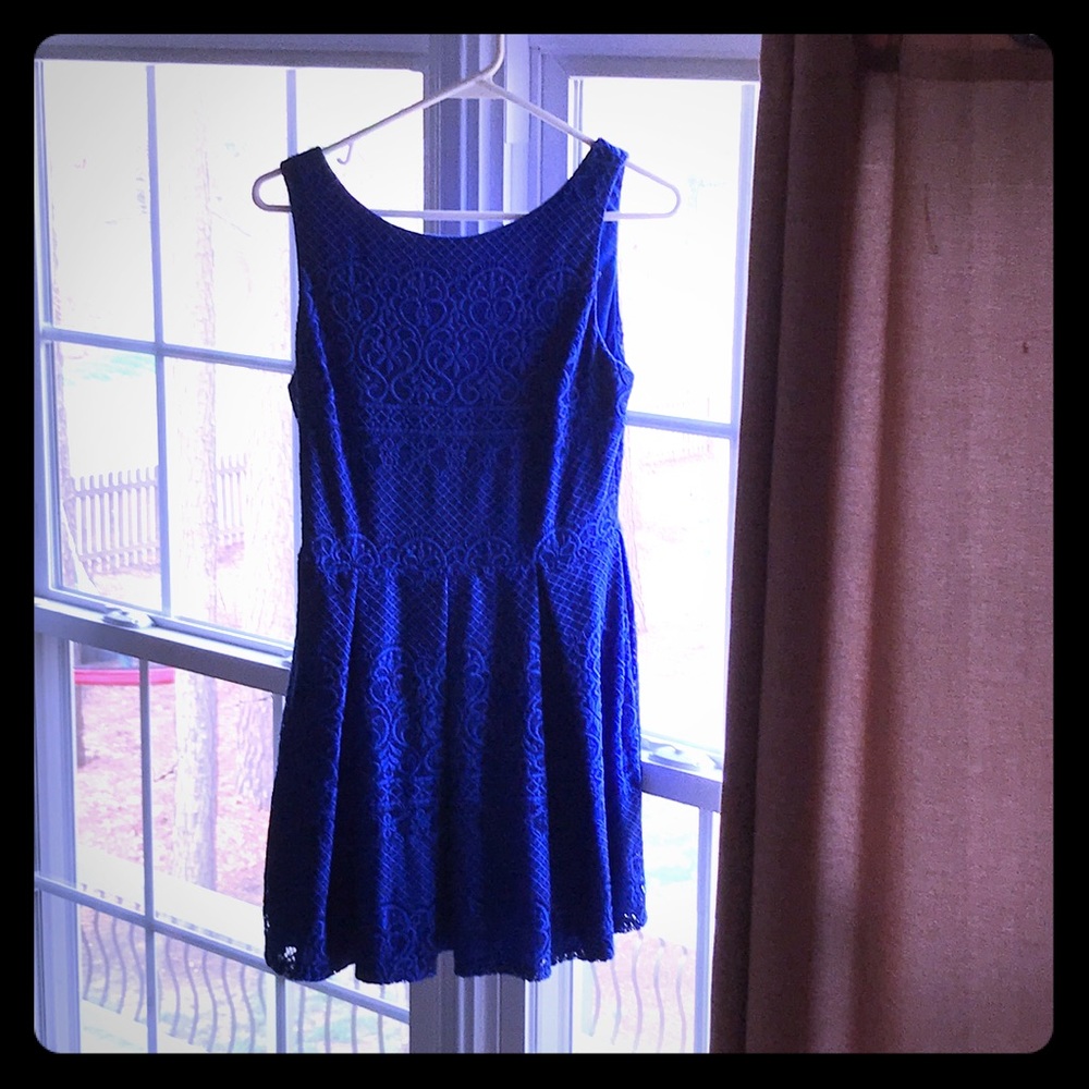 Dark blue lace dress